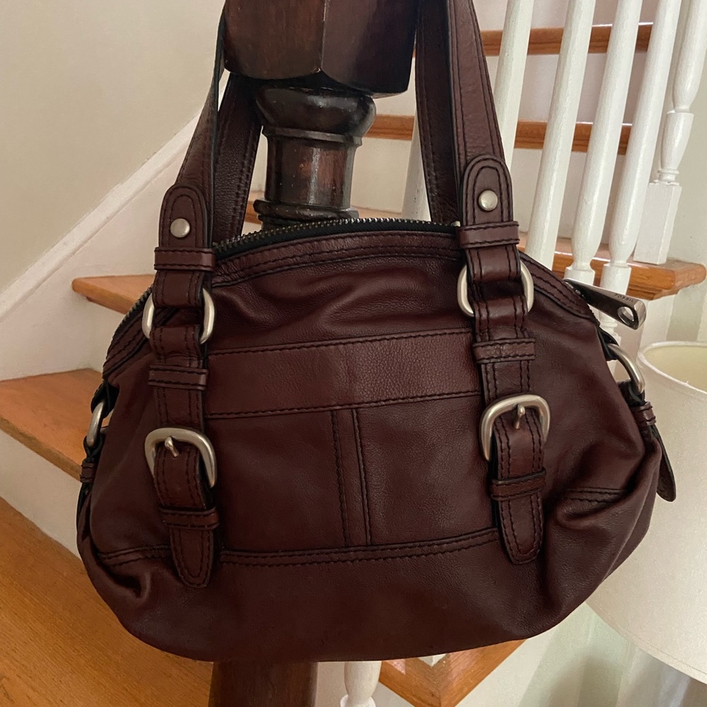 Fossil Brand Brown Leather Shoulder Bag